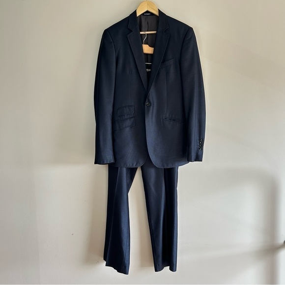 Vintage Kenzo Navy Two Piece Suit sz 34 - Picture 1 of 16
